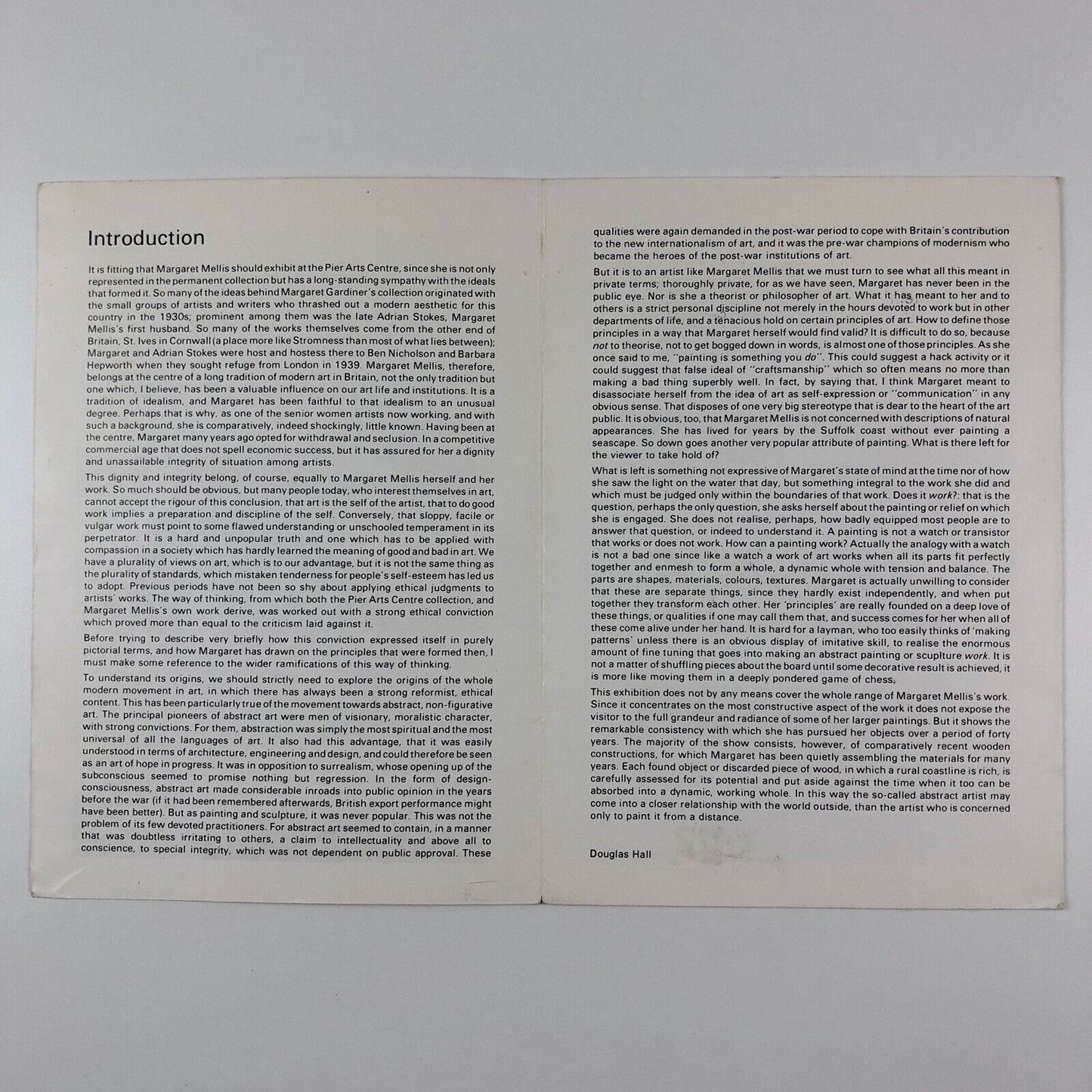 Margaret Mellis 1940-80 exhibition catalogue | Pier Arts Centre, 1982