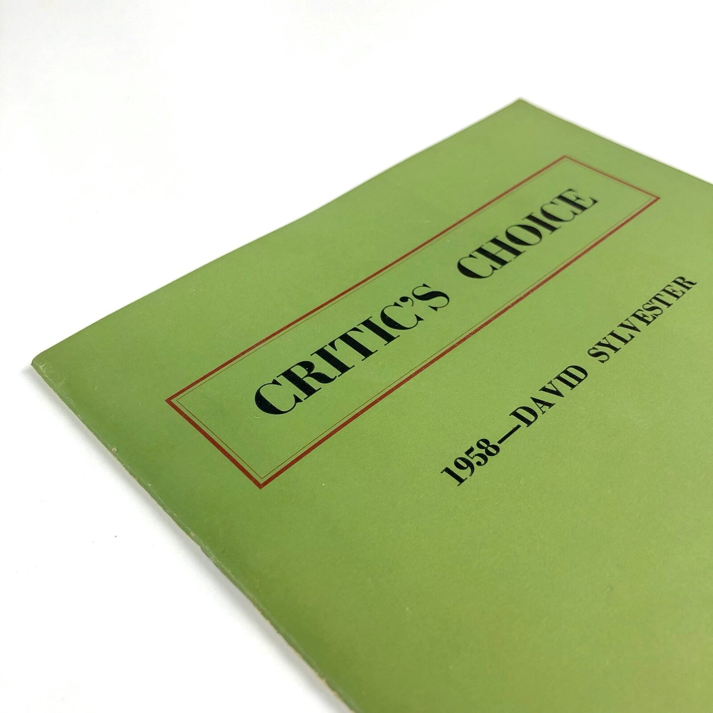 Critics Choice David Sylvester Works by Living British Artists | Arthur Tooth catalogue, 1958
