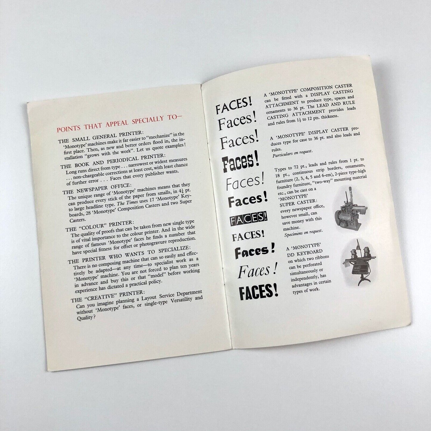 Points to Remember About ‘Monotype’ Composing & Casting Machines | Booklet