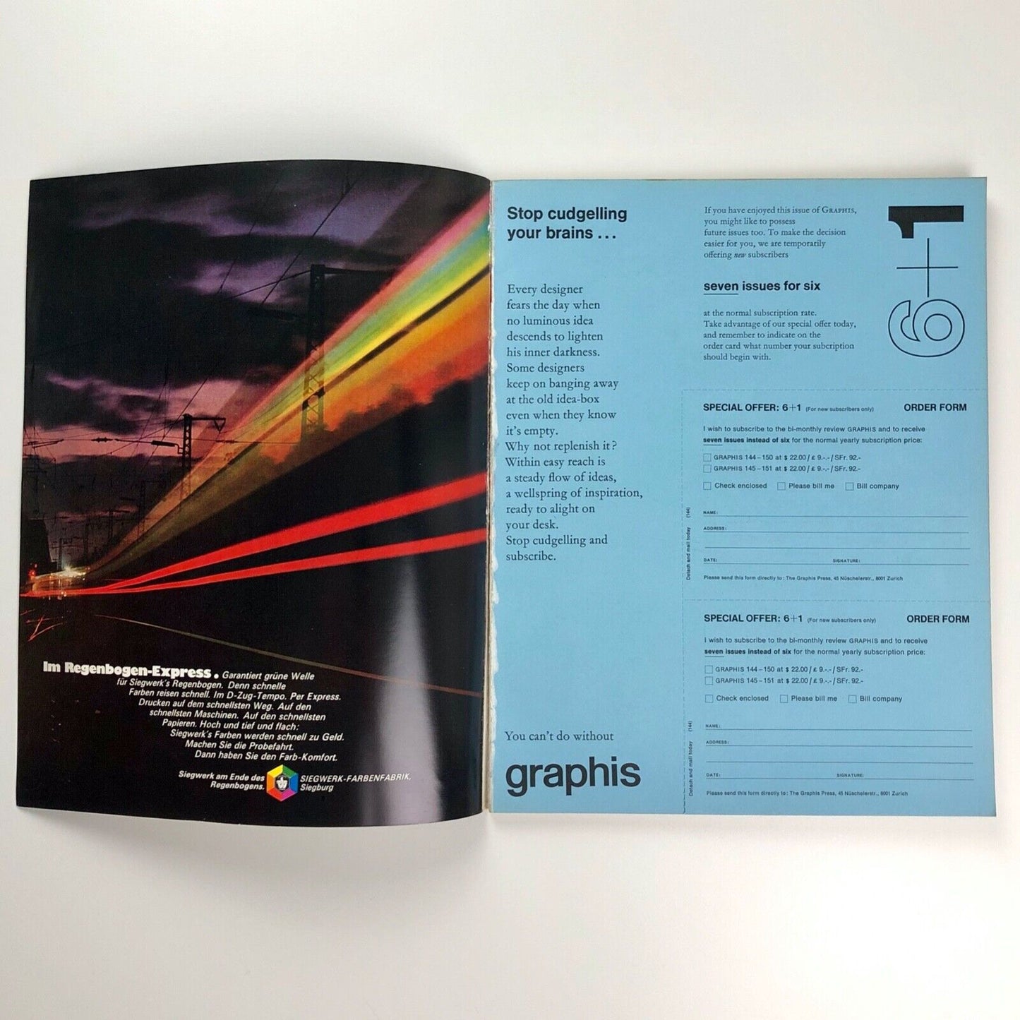Graphis International Journal of Graphic Art and Applied Art No 144 Vol 25 1969/70. Walter Herdeg The Graphis Press
