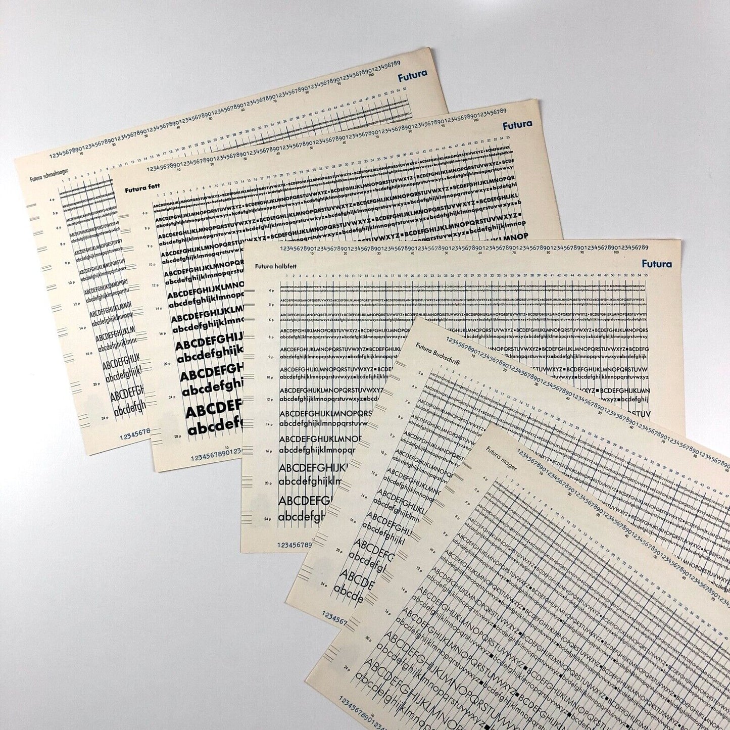 Arbeitsmappe Futura – workbook / type specimen | Bauersche Gießerei Frankfurt