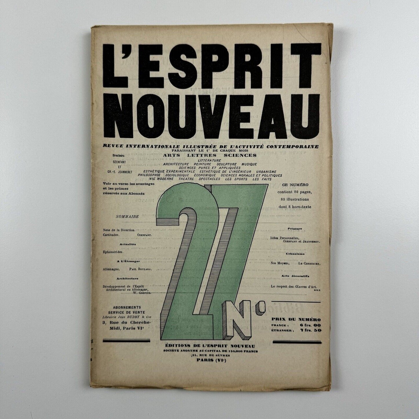 L'Esprit Nouveau journal | Issue No. 27 1924 | Amédée Ozenfant and Le Corbusier