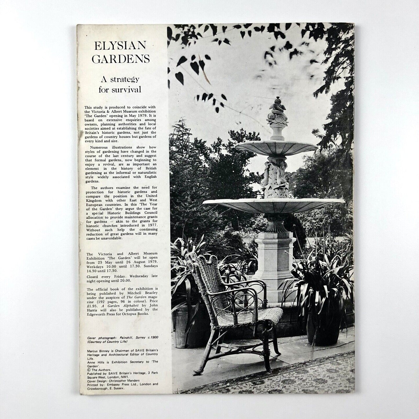 Elysian Gardens "Save Britain's Heritage" | Campaign journal, 1979 Hills/Binney