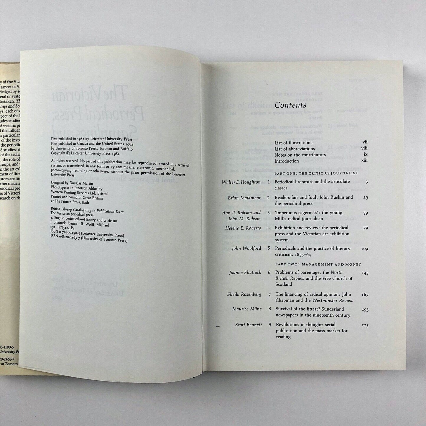 The Victorian Periodical Press: Samplings and Soundings | Shattock & Wolff, 1982