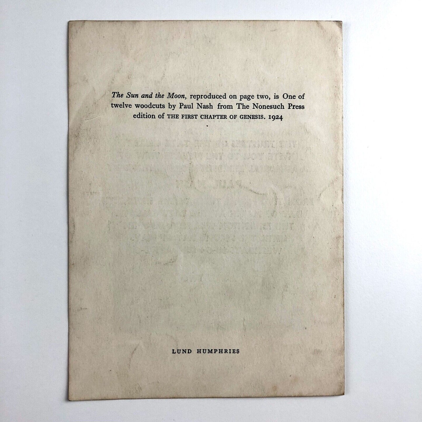 Private view invitation for Paul Nash Memorial Exhibition 1889-1946 | The Tate and Arts Council, 1946
