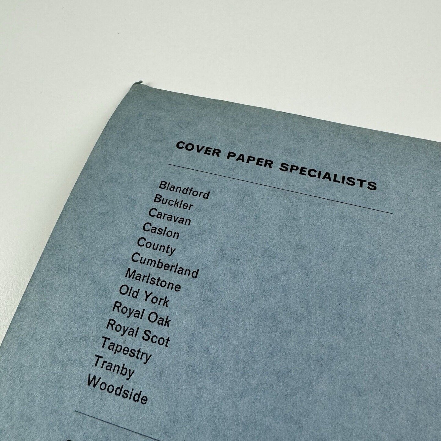 Letterpress card insert produced by G.F. Smith & Son (London) | Cover paper specialists