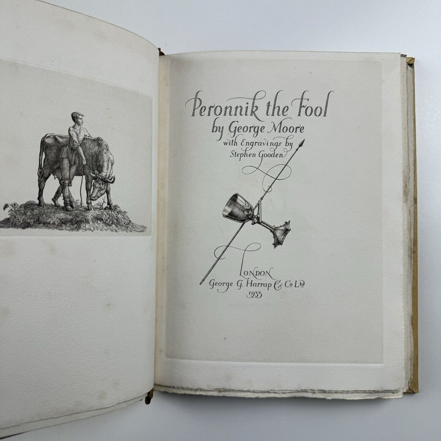 Peronnik the Fool by George Moore | Engravings by Stephen Gooden | George G. Harrap, 1933 | Signed limited edition