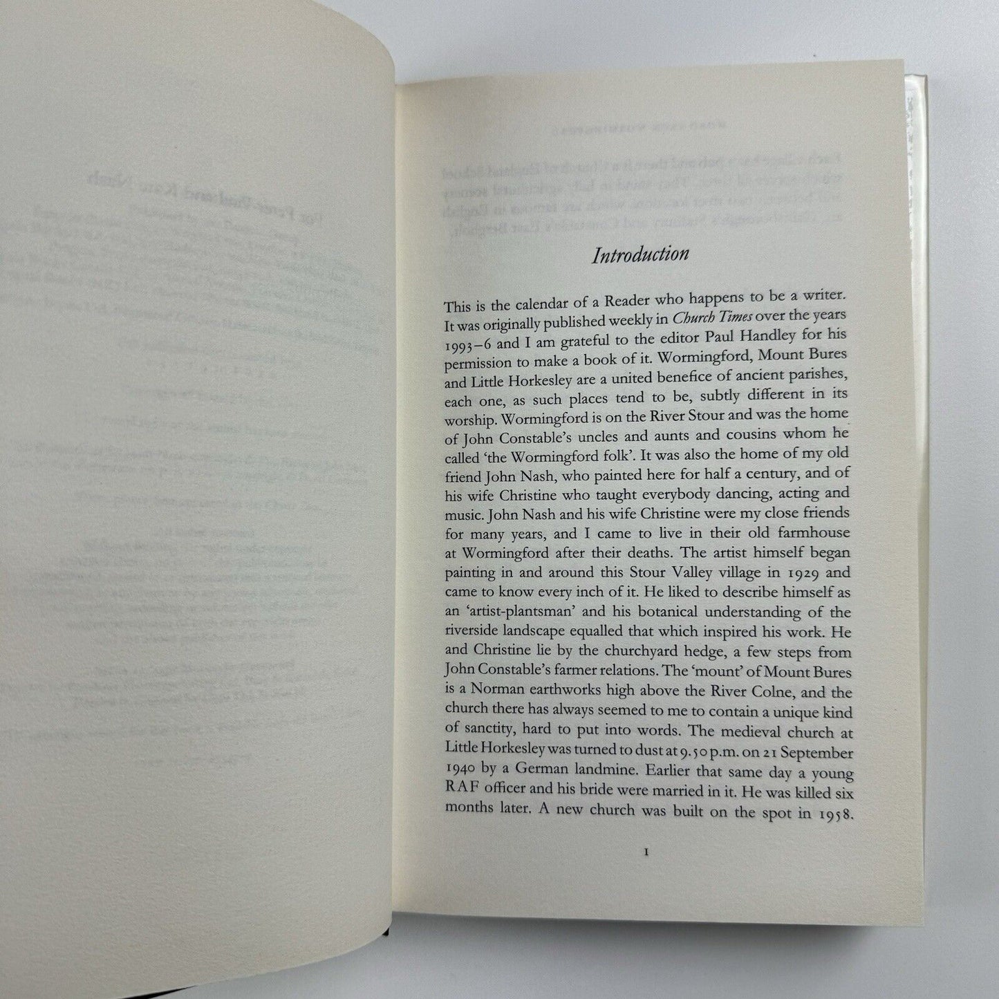 Word from Wormingford. A Parish Year by Ronald Blythe illustrations by John Nash | Viking Press, 1997
