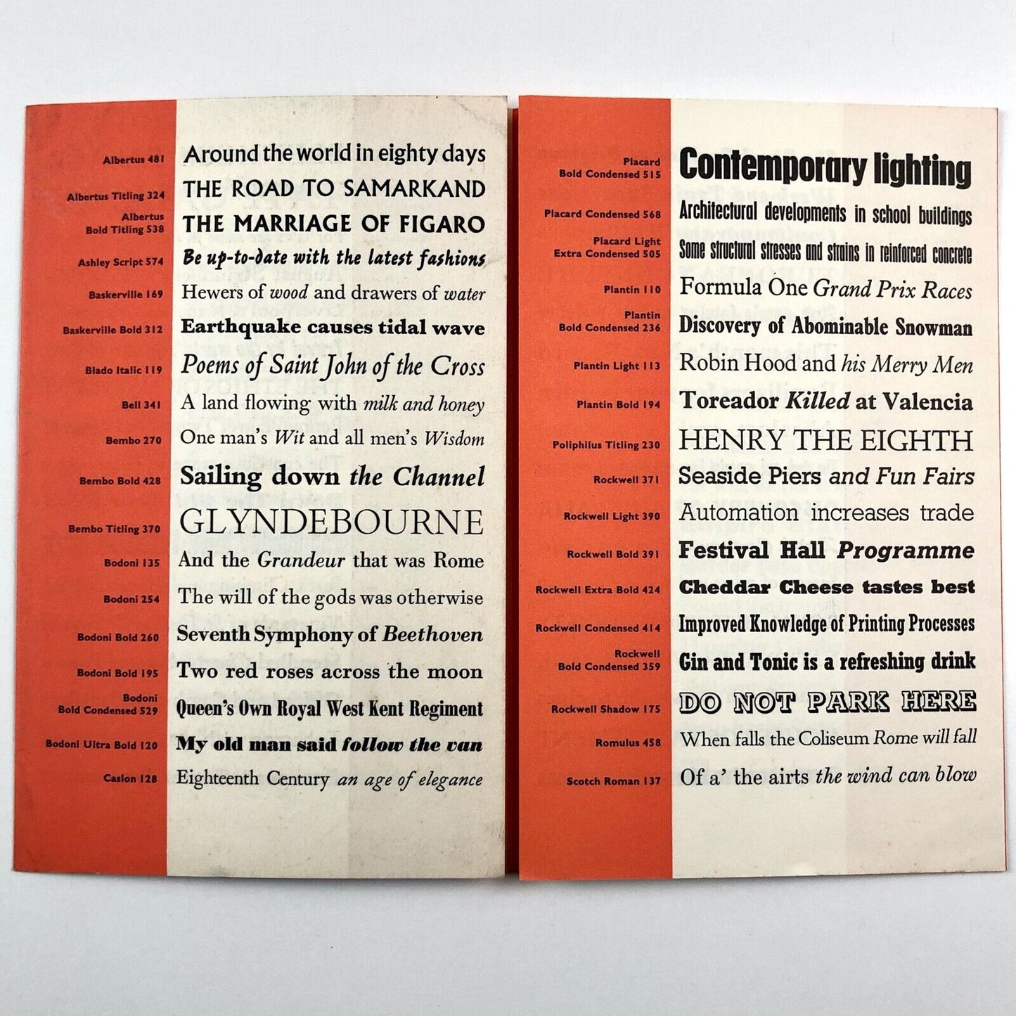 120 Monotype Display Faces | Type specimen booklet, undated