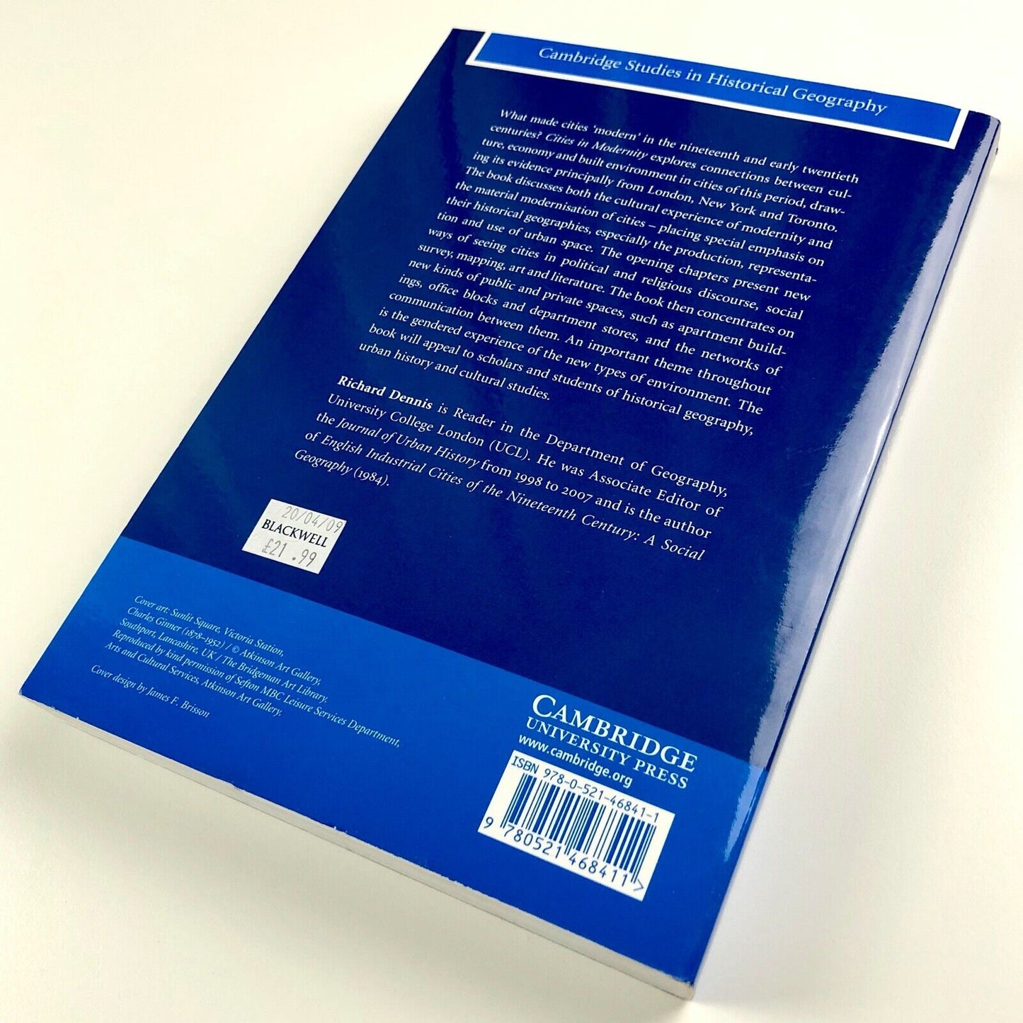 Cities in Modernity. Representations and Productions of Metropolitan Space, 1840-1930 by Richard Dennis | Cambridge University Press, 2008