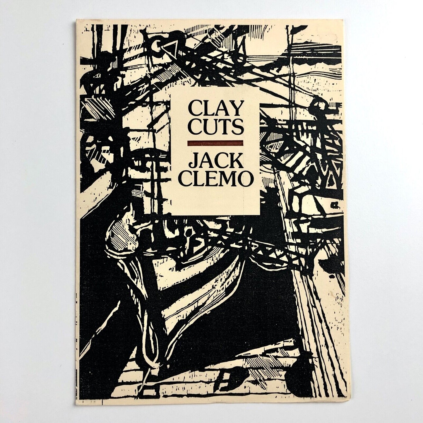 Leaflet to promote the publication Clay Cuts by Jack Clemo | woodcuts by Stan Dobbin, 1991 | Previous Parrot Press