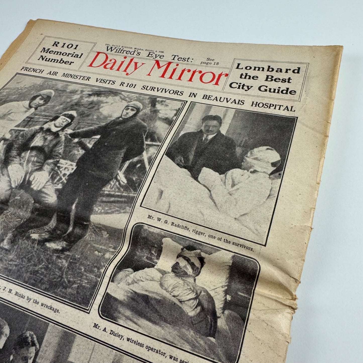 Daily Mirror R101 Memorial Number. Great Airship Disaster 6 October 1930 No. 8387
