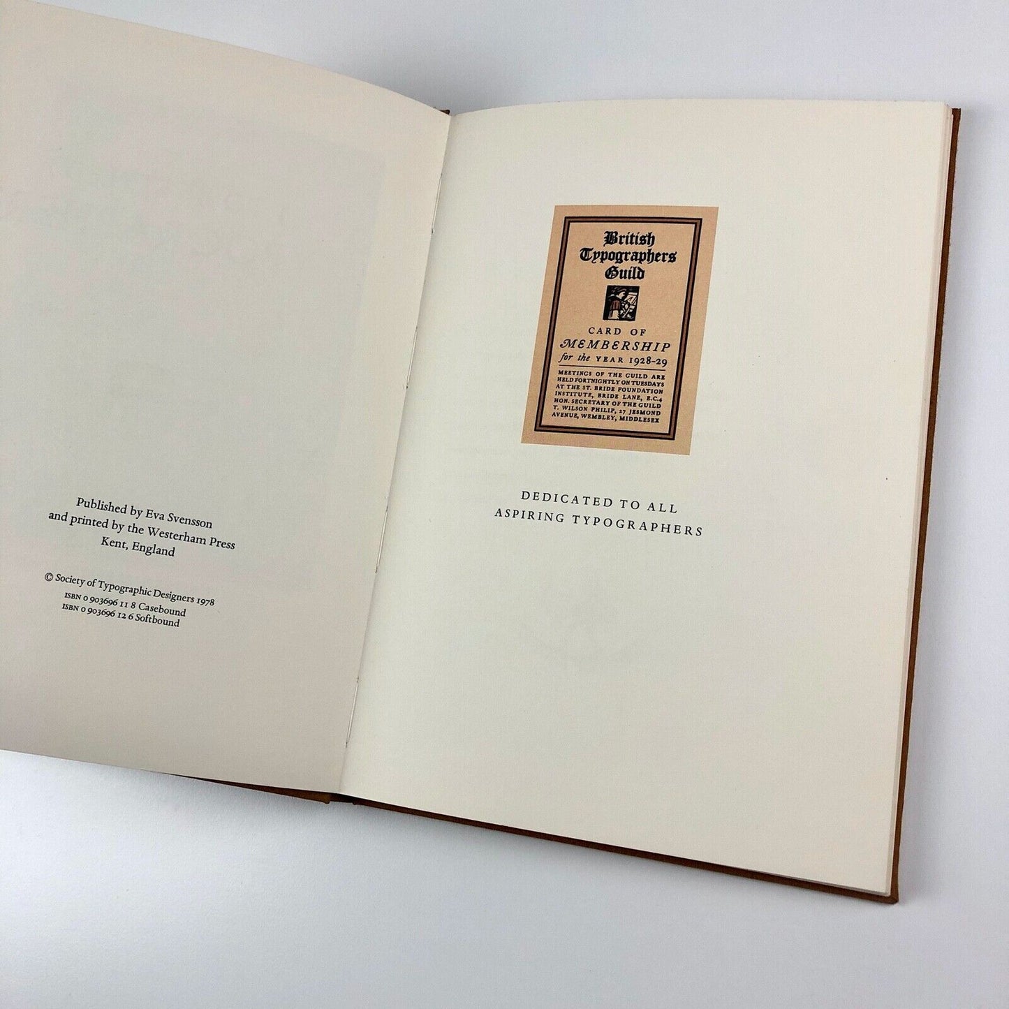 Fit To Be Styled a Typographer by James Moran | Eva Svensson / Westerham, 1978