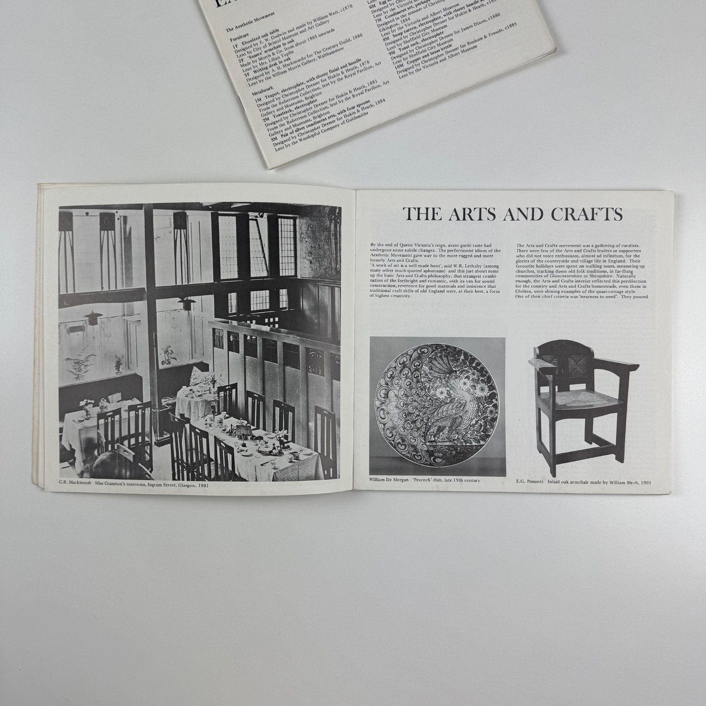Homespun to Highspeed. A century of British design 1880 to 1980 exhibits list