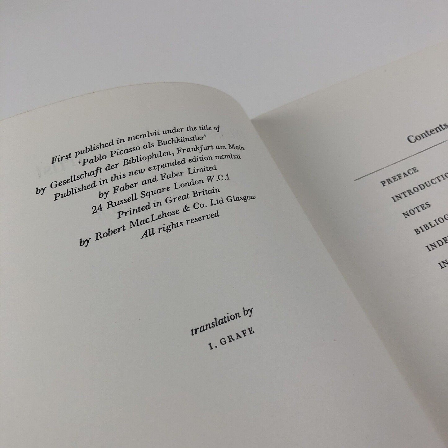 Picasso as a Book Artist by Abraham Horodisch | Faber & Faber, 1962