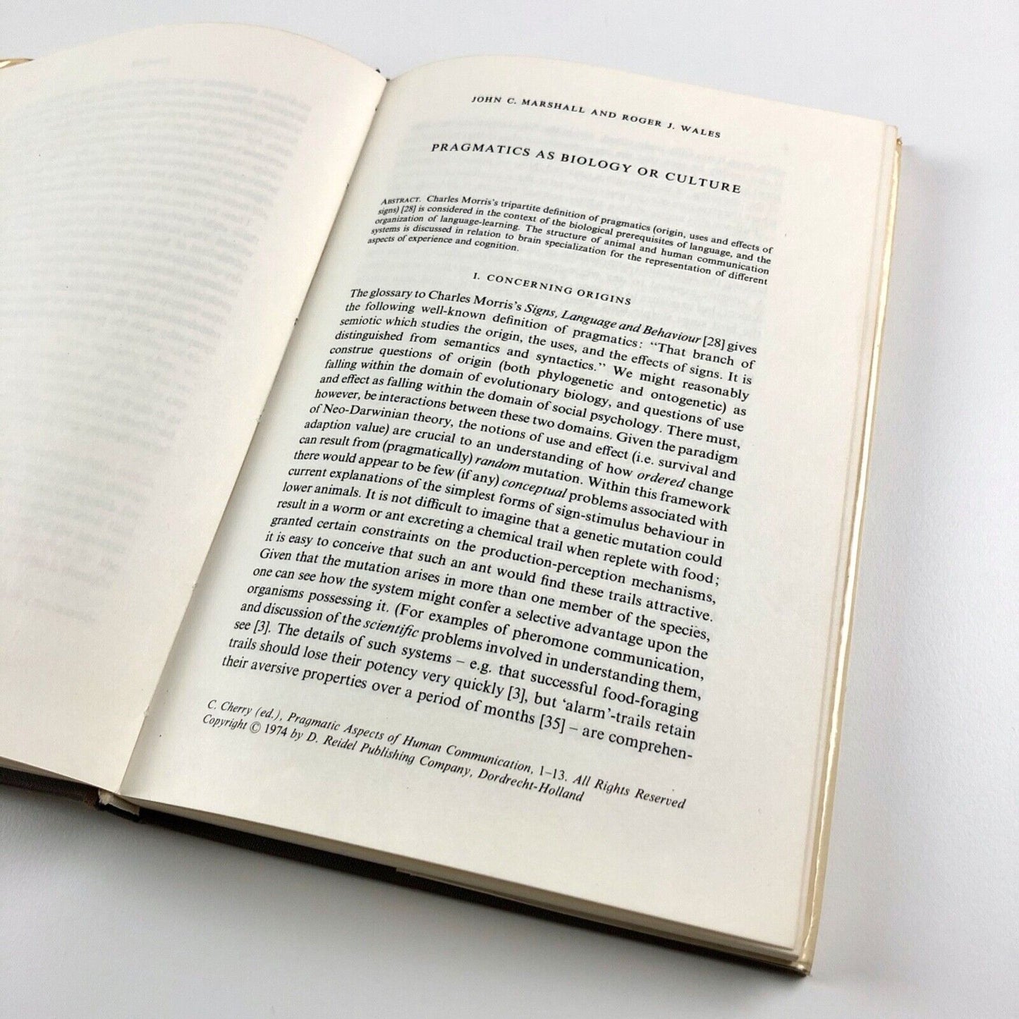 Pragmatic Aspects of Human Communication | Edited by Colin Cherry | D. Reidel Publishing, 1974
