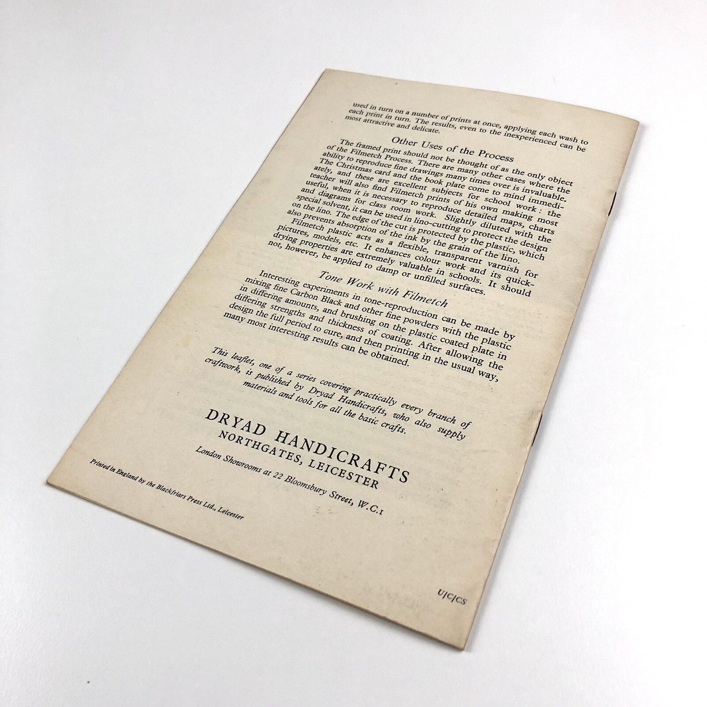 Pictures and Prints in the Filmetch Process by N. Schofield | Dryad Leaflet 151