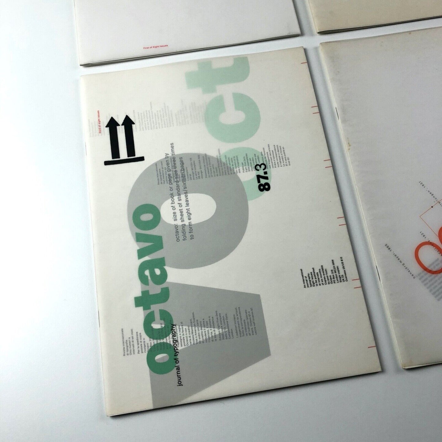 Octavo Journal of Typography seven issues 86.1 to 90.7 (excluding issue 8 on CD)