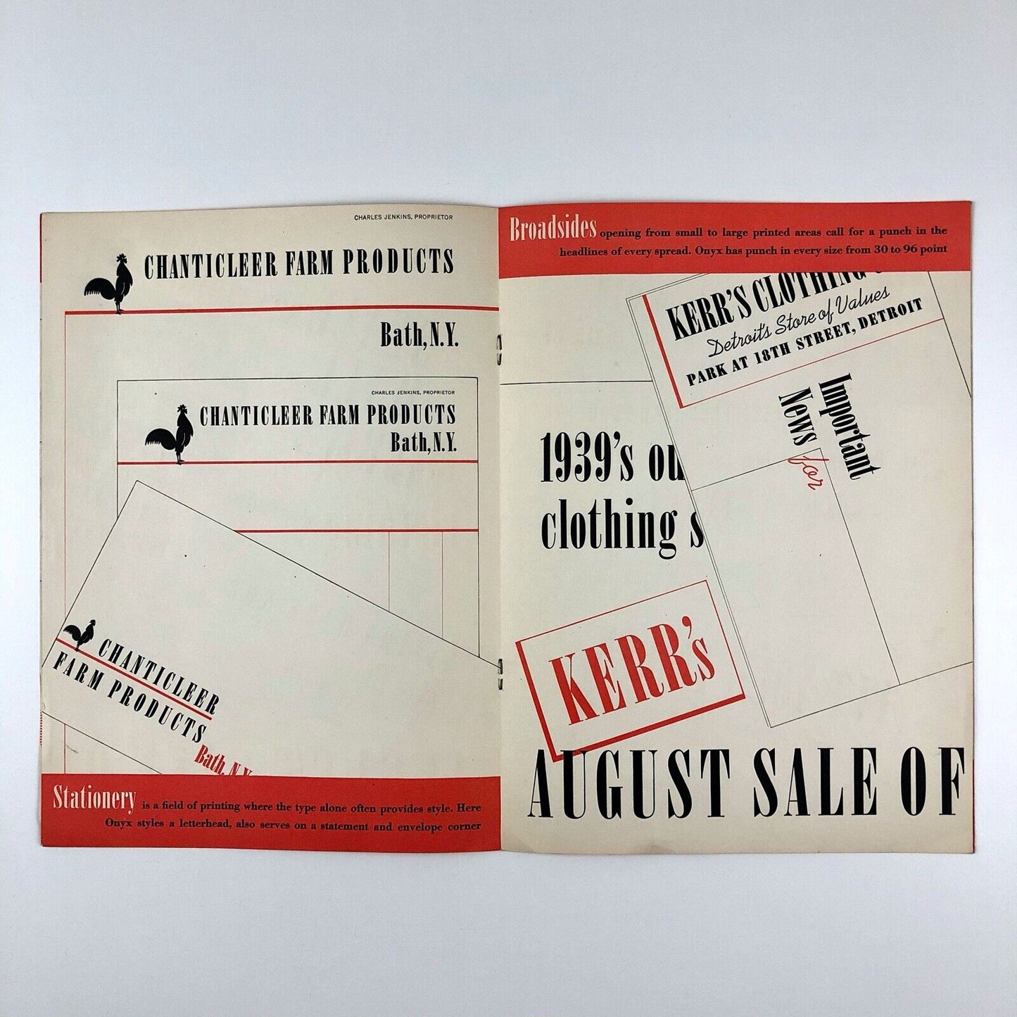 Onyx type specimen brochure | American Type Founders | Design by Gerry Powell, 1937