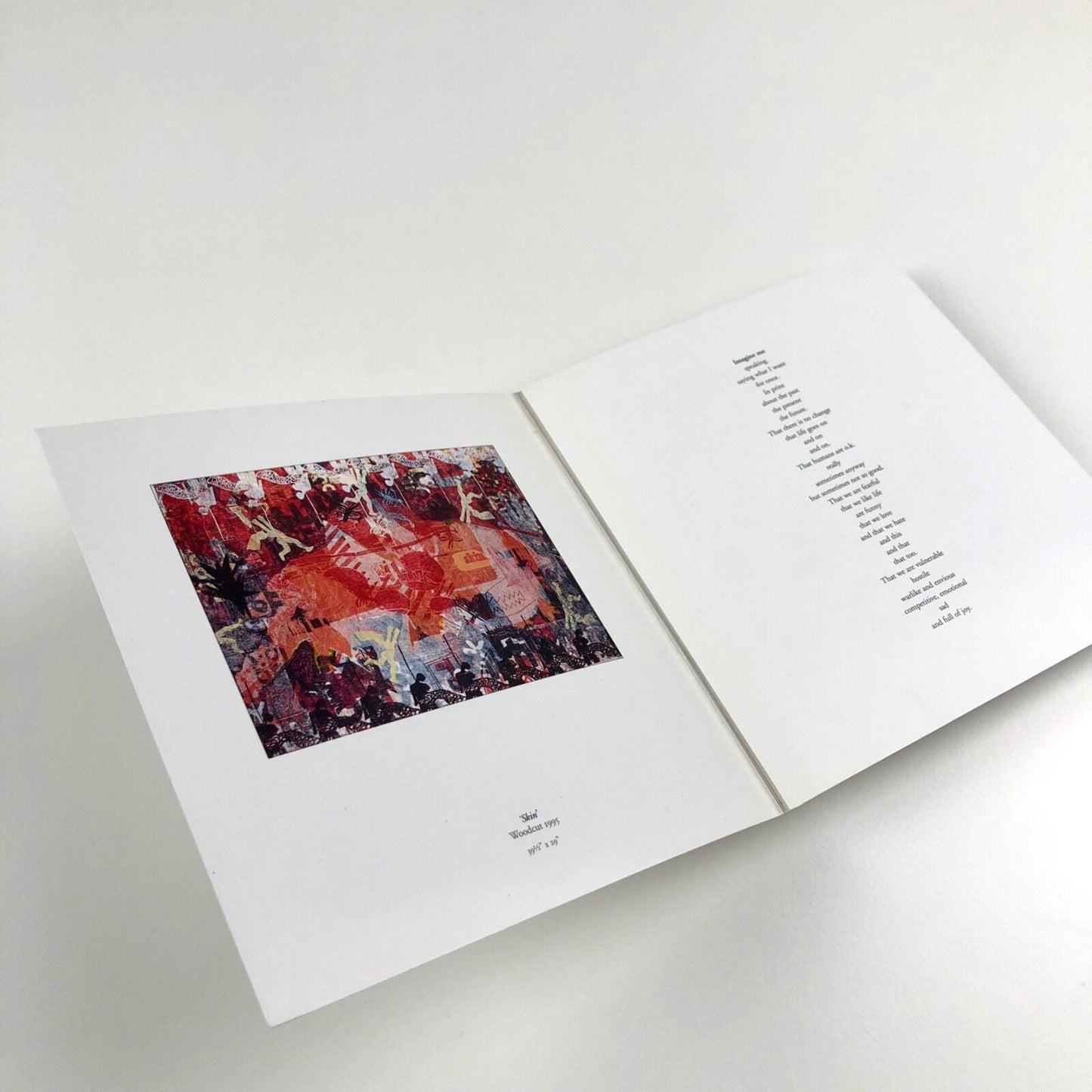 Folding card for Sandy Sykes And the Wearing of Beasts | Heads Crossley Gallery, 1995