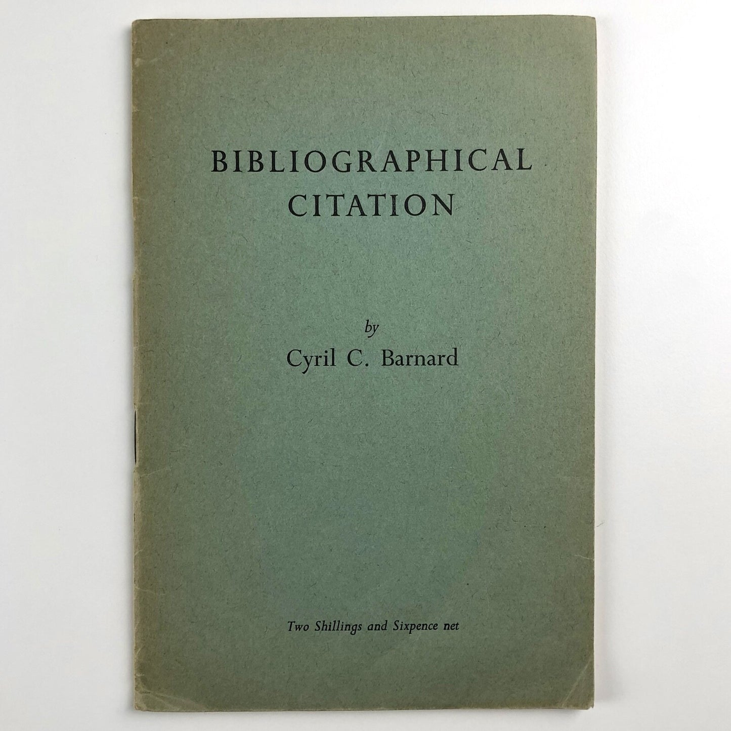 Bibliographical Citation by Cyril C. Barnard, 2nd edition | James Clarke & Co Ltd 1960