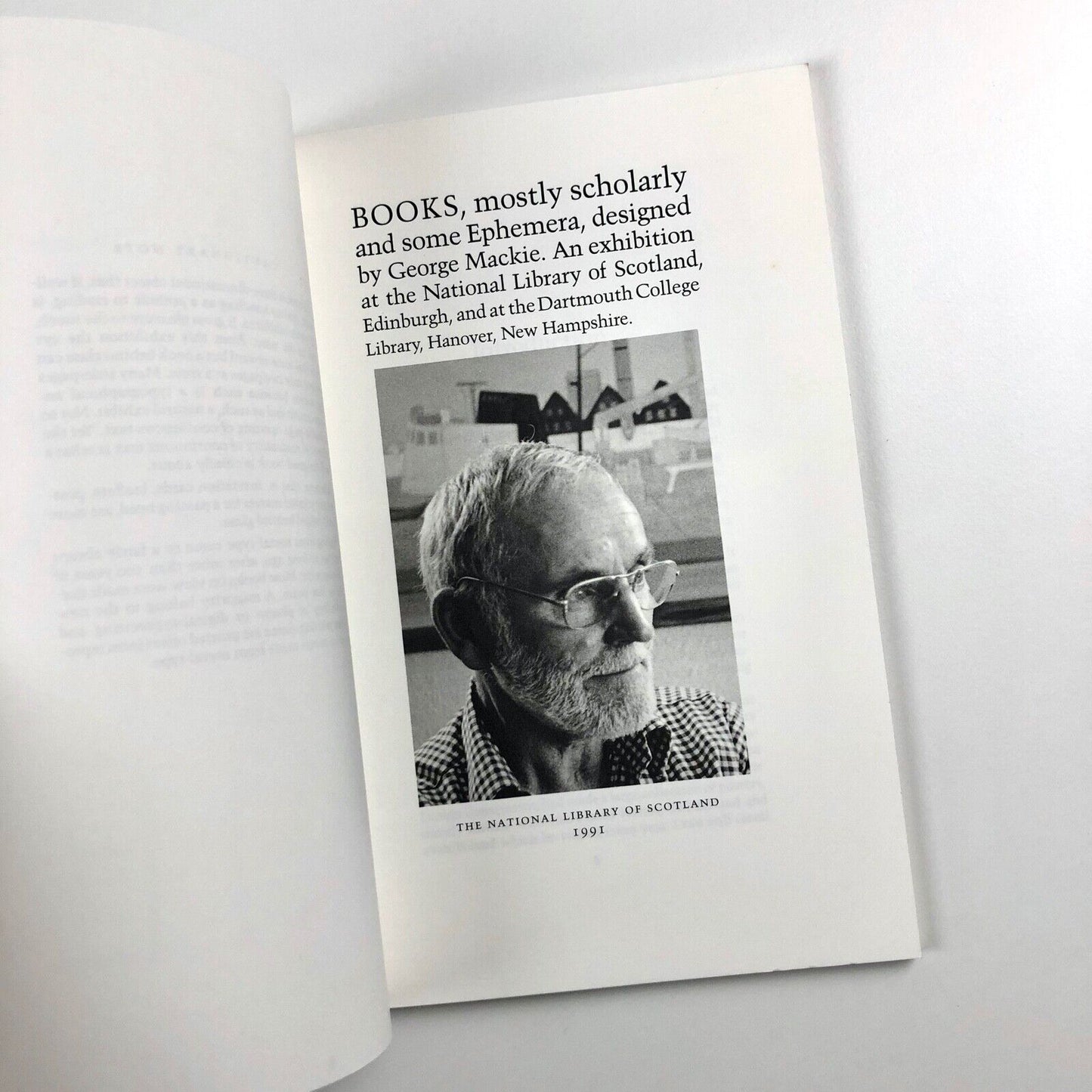 Books, mostly scholarly, and some Ephemera | Designed by George Mackie | NLS 1991
