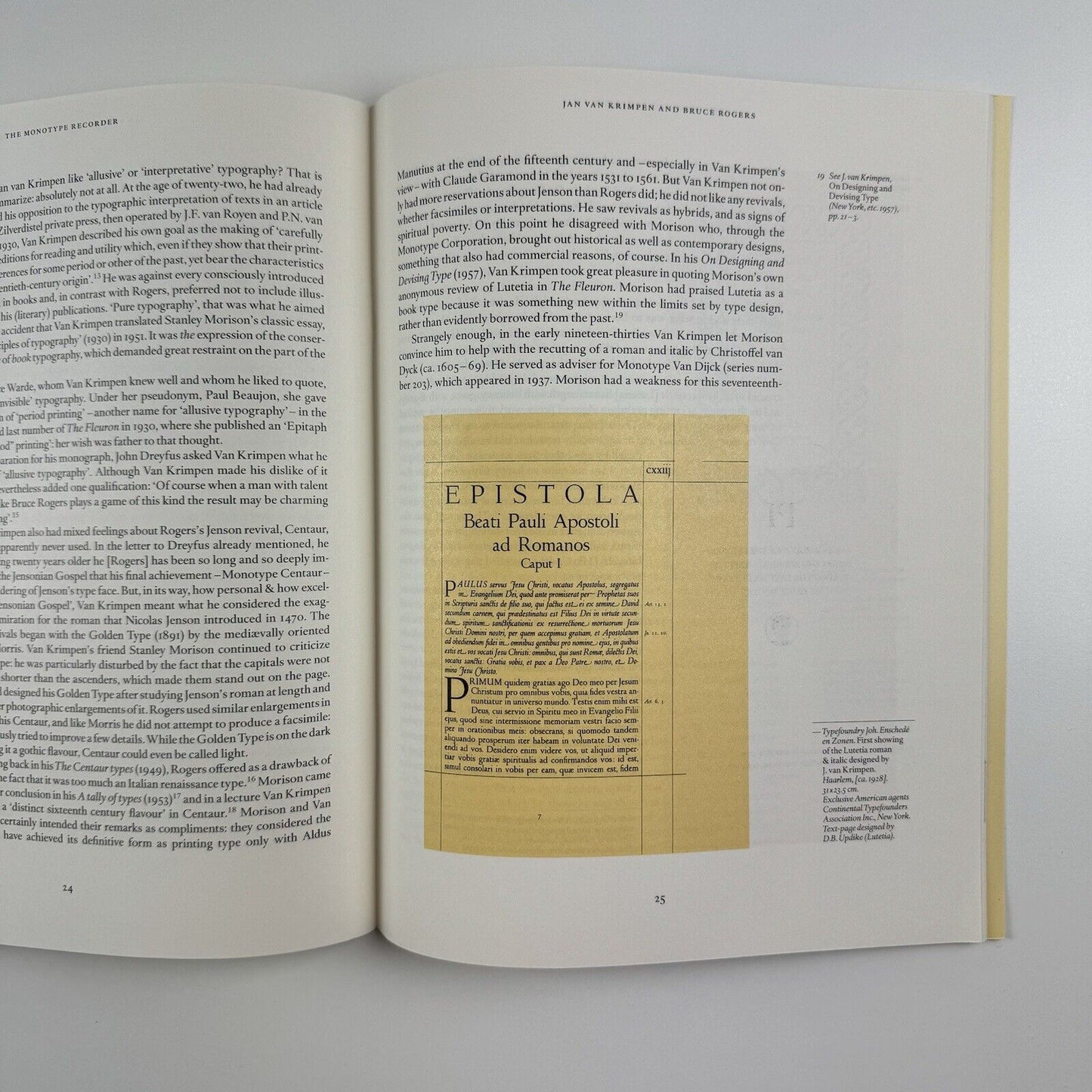 The Monotype Recorder New Series Volume 9. The Dutch Connection limited edition no. 1054/1250