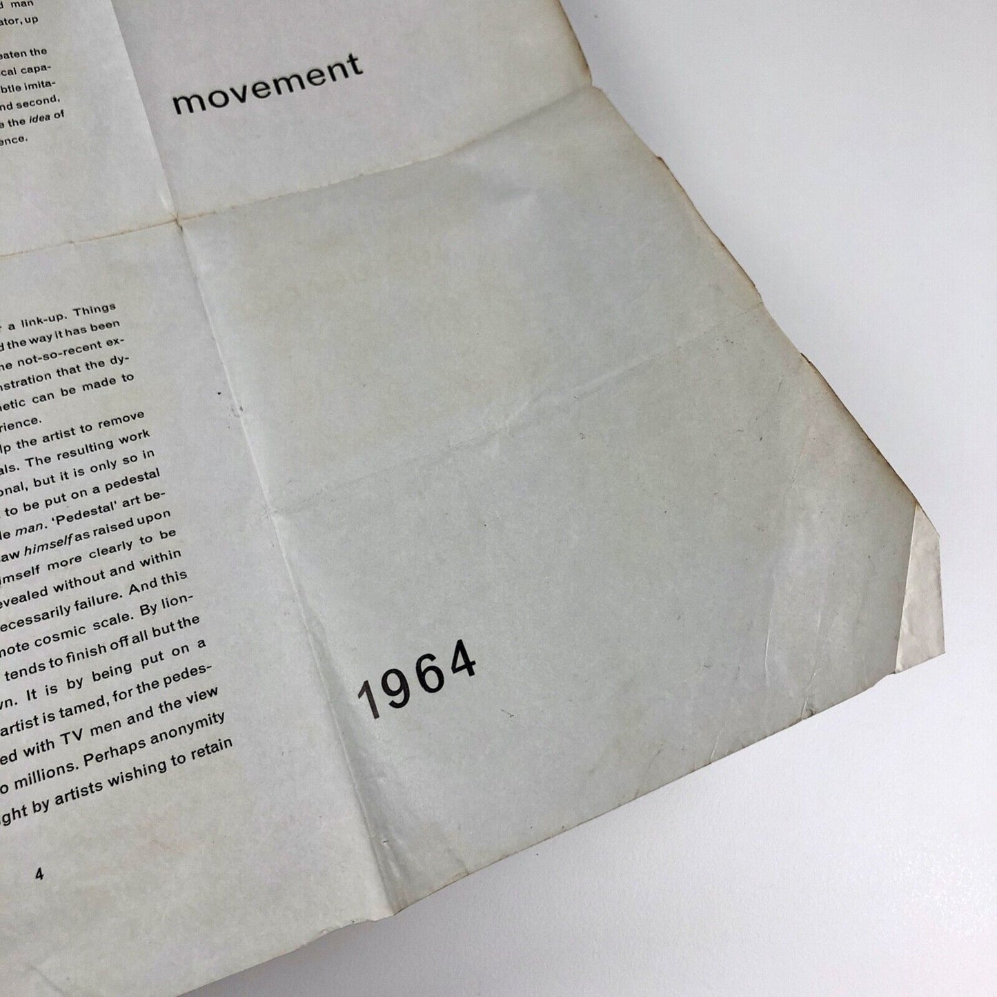 Movement: Hanover Gallery, London | Dec 1964 to Jan 1965 | Kinetic art