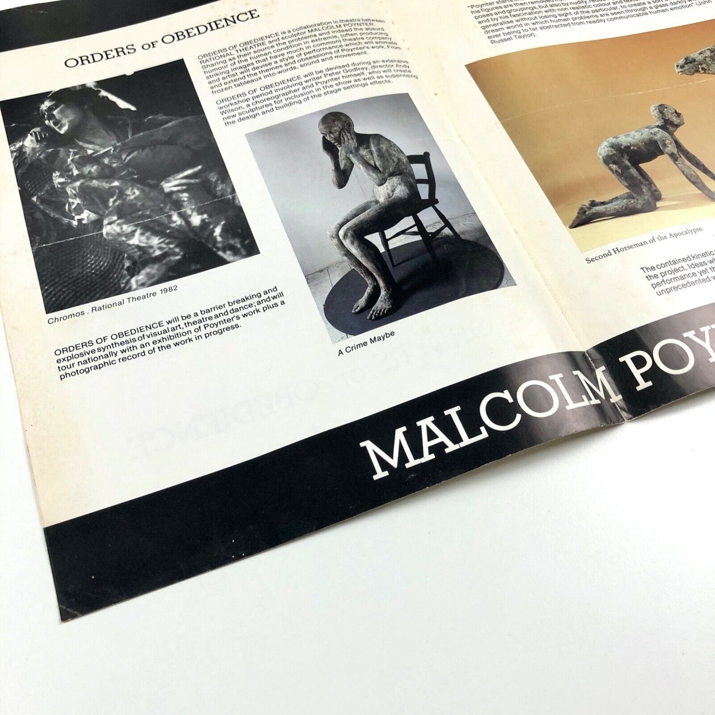 Rational Theatre and Malcolm Poynter present: Orders of Obedience | Booklet, 1980s