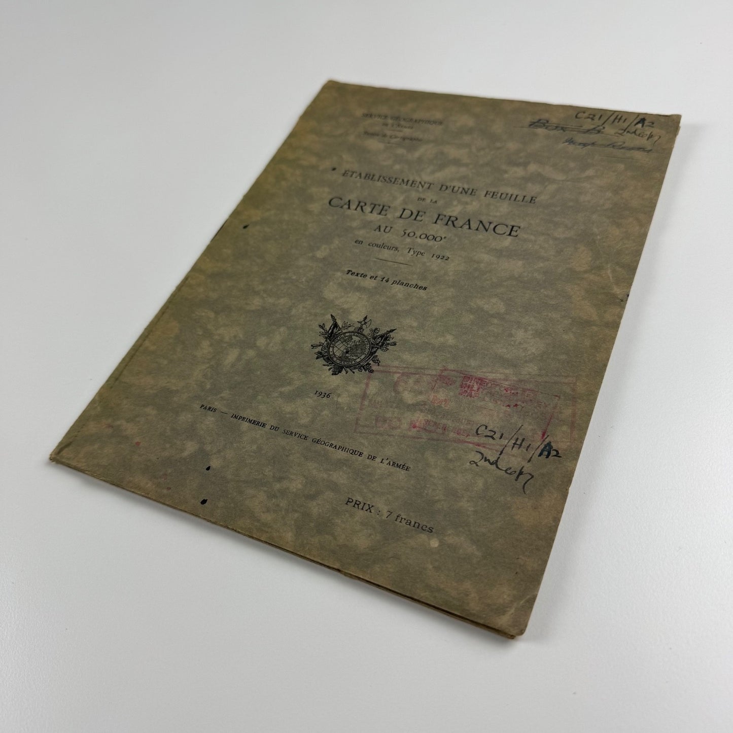 Établissement d’une feuille de la carte de France | Géographique de l’armée 1936