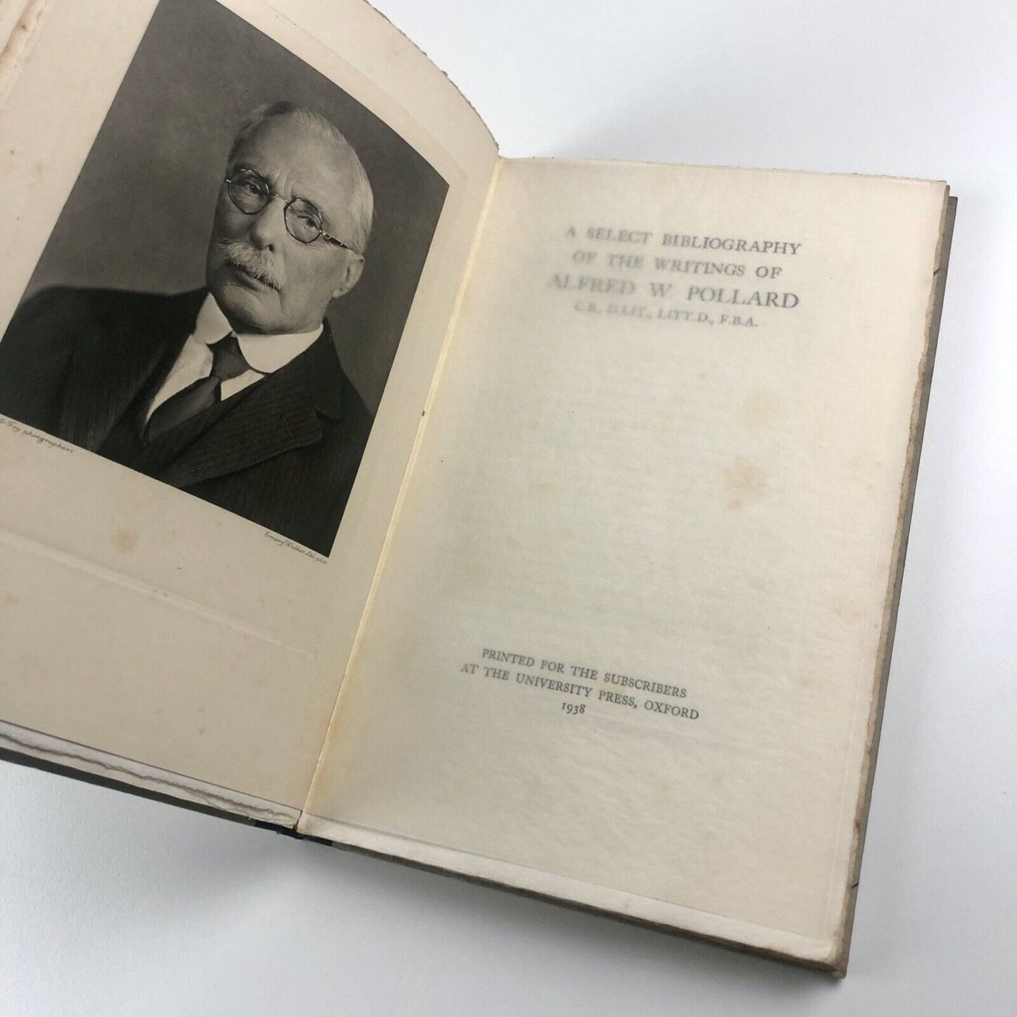 Select Bibliography of the Writings of Alfred W. Pollard | Oxford University Press, 1938