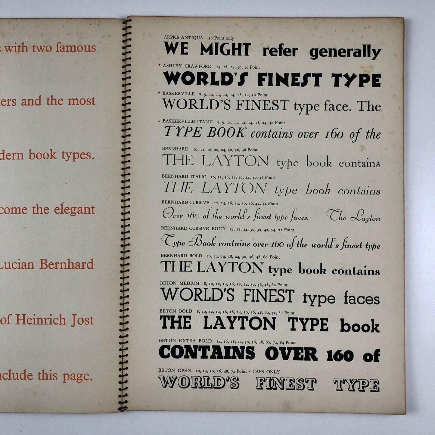A Synopsis of Type Faces in Use at Laytons | Type specimen book, 1930s?