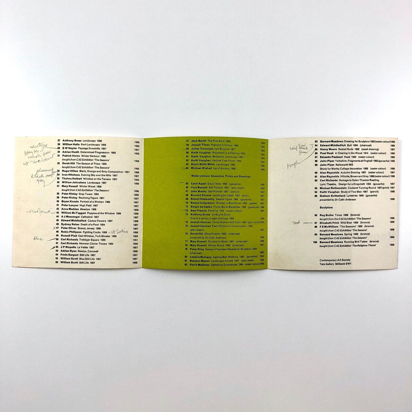 Recent Acquisitions: Contemporary Art Society | The Arts Council, 1959 catalogue