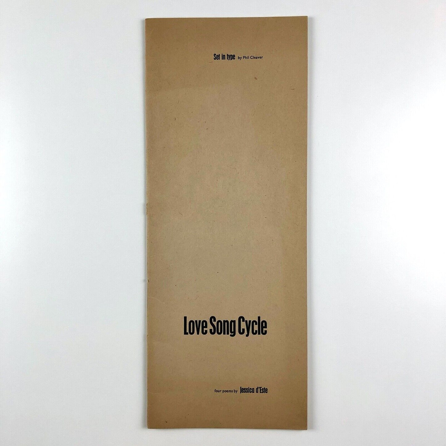 Love Song Cycle | Set by Phil Cleaver – Four Poems by Jessica d'Este, 1978