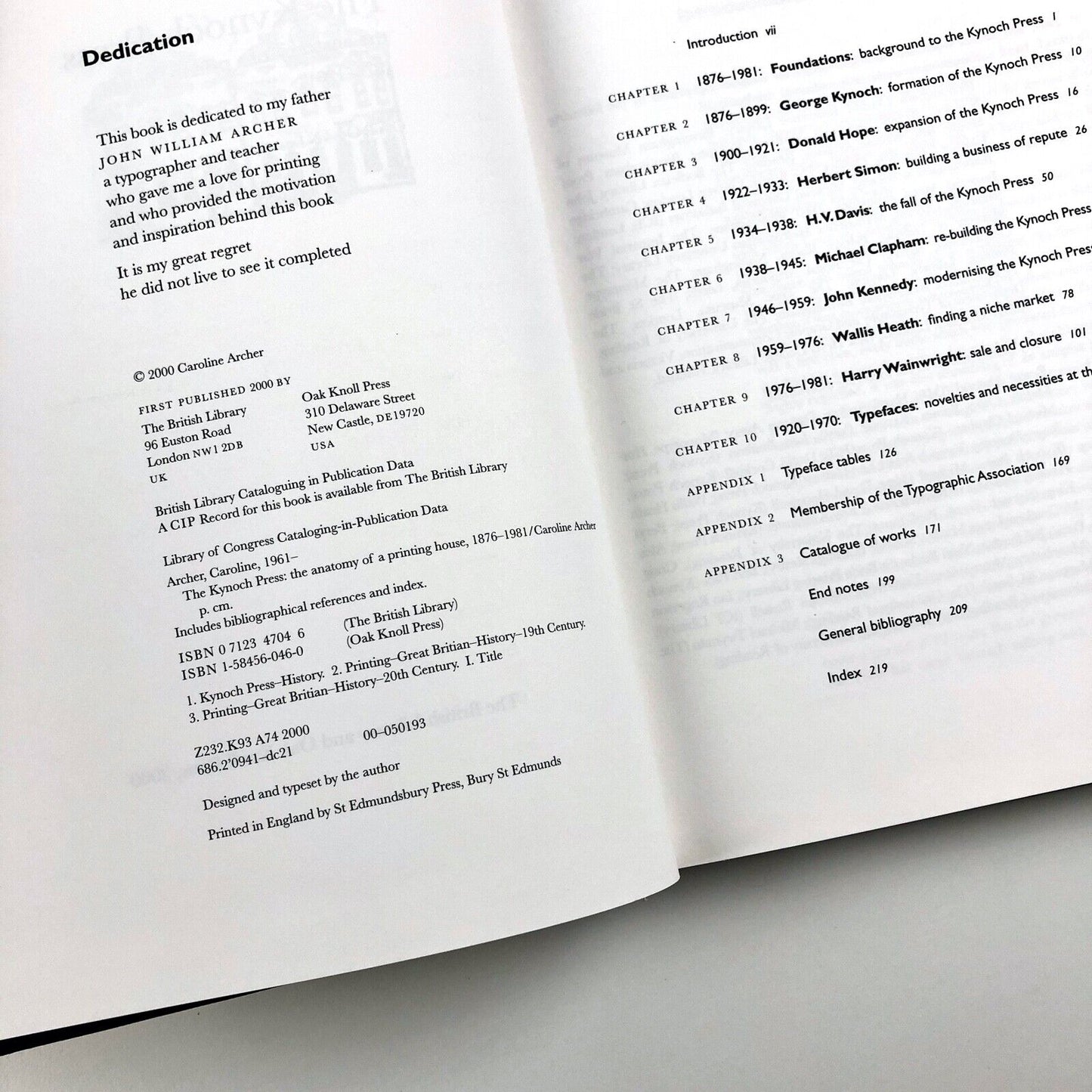 The Kynoch Press: Anatomy of a Printing House 1876–1981 | Caroline Archer, 2000