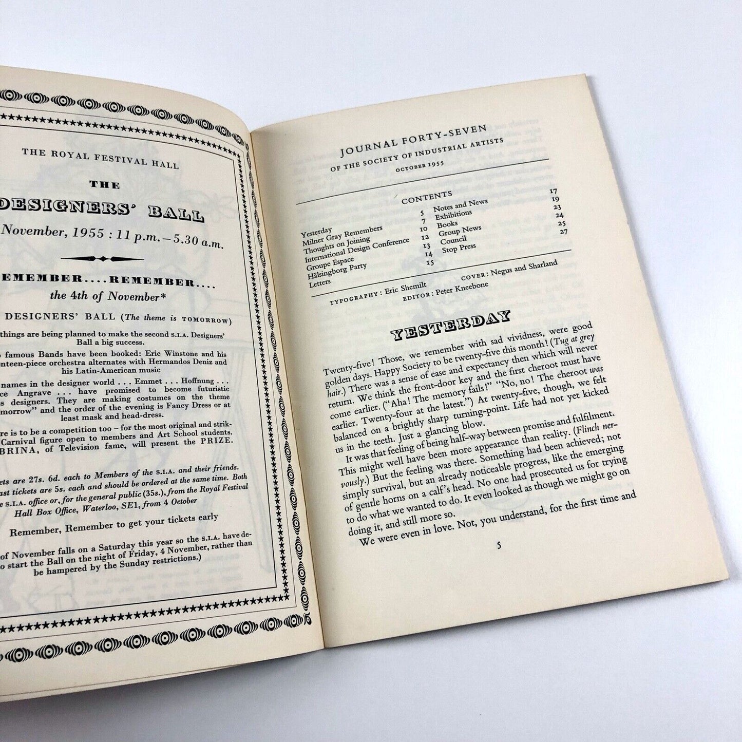 Society of Industrial Artists (SIA) Journal 47 October 1955 | Milner Gray