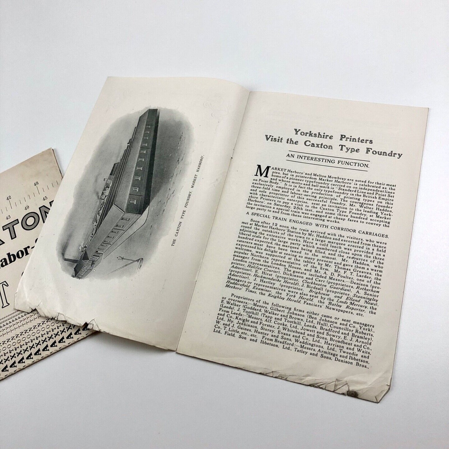 Haddon-Caxton Types | Poster (undated) and reprint (1909) from The British and Colonial Stationer