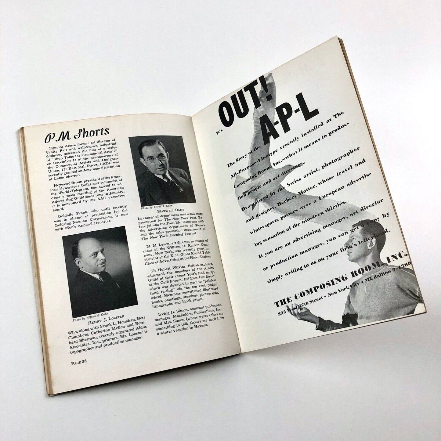 PM – Journal for Production Managers | Volume III, No. 4, December 1936 | Percy Seitlin