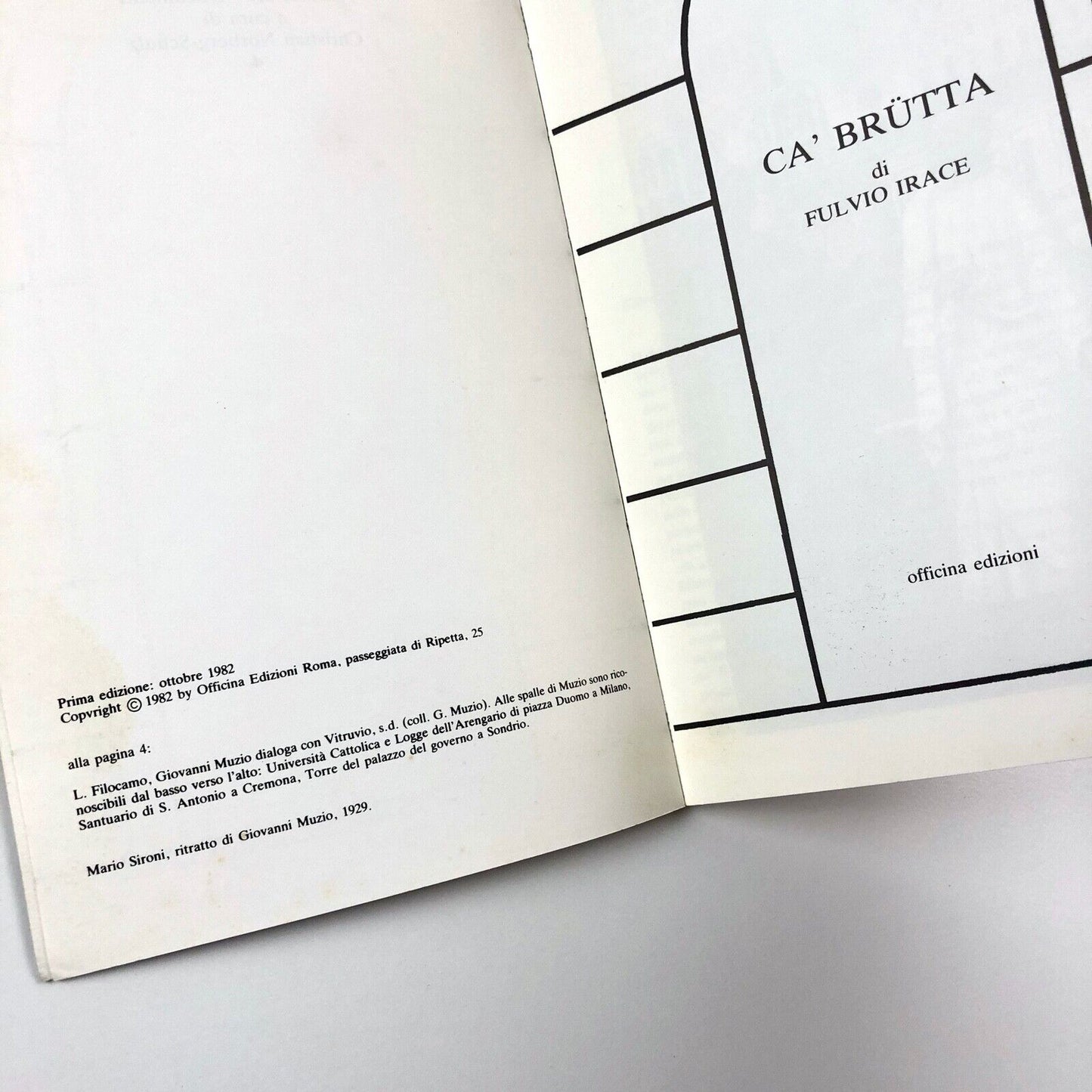 Cà Brütta by Fulvio Irace | Officina Edizioni, Rome 1982