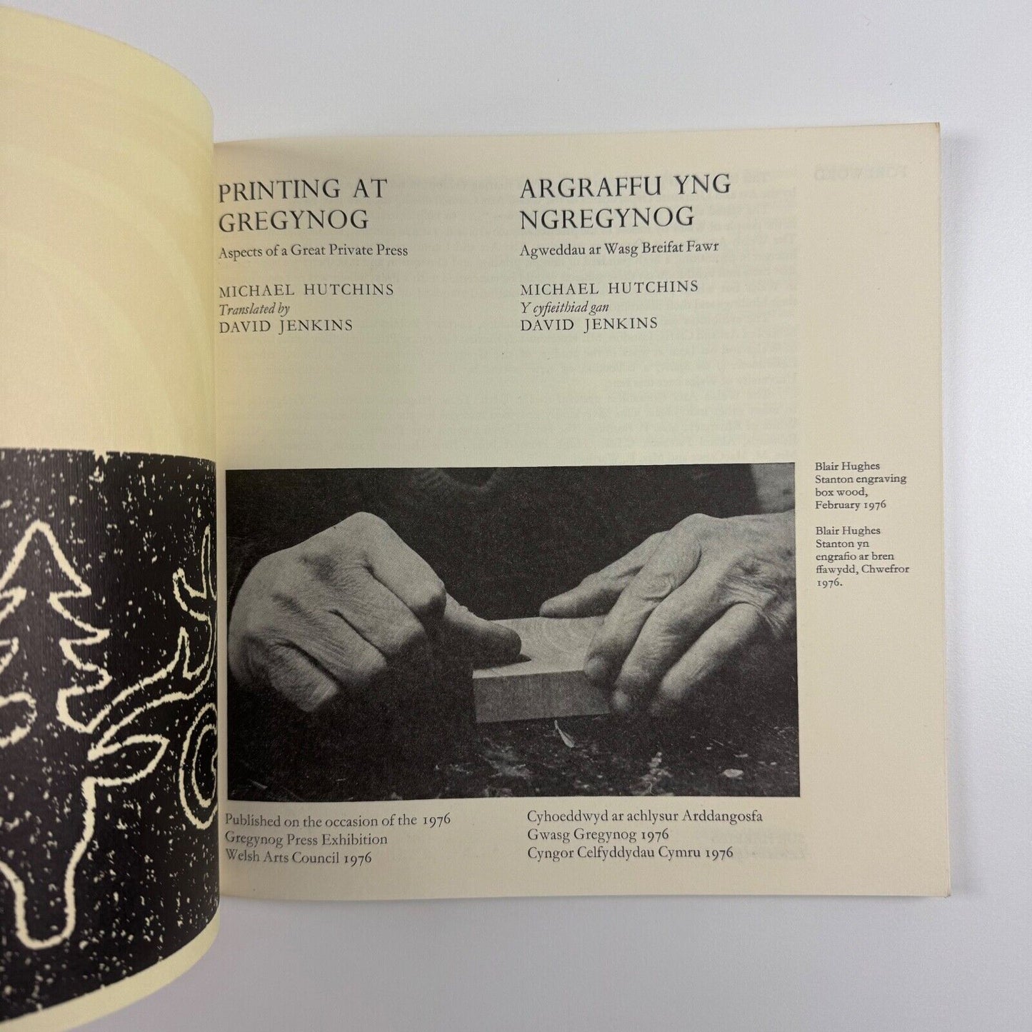 Printing at Gregynog. Aspects of a Great Private Press by Michael Hutchins. Published on the occasion of the 1976 Gregynog Press exhibition Welsh Arts Council