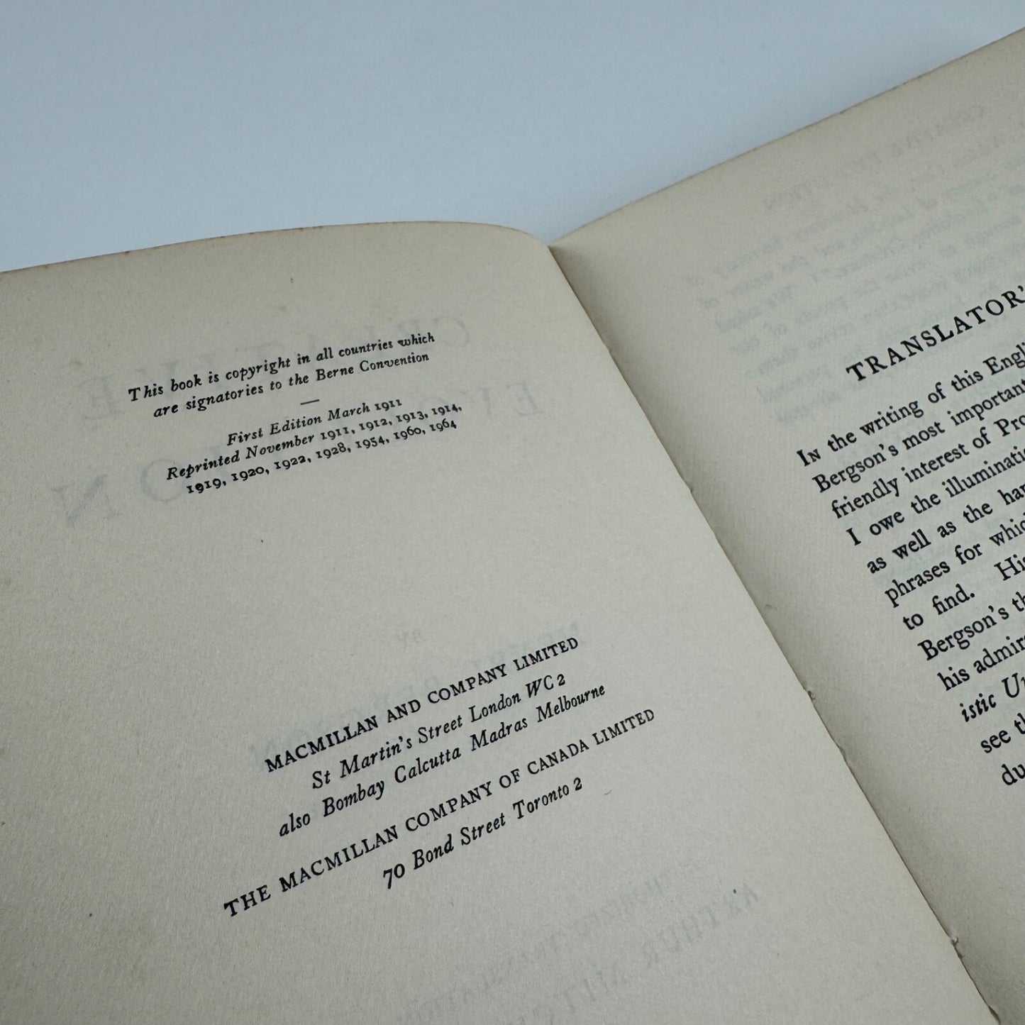 Creative Evolution by Henri Bergson | Macmillan, 1964. Paperback