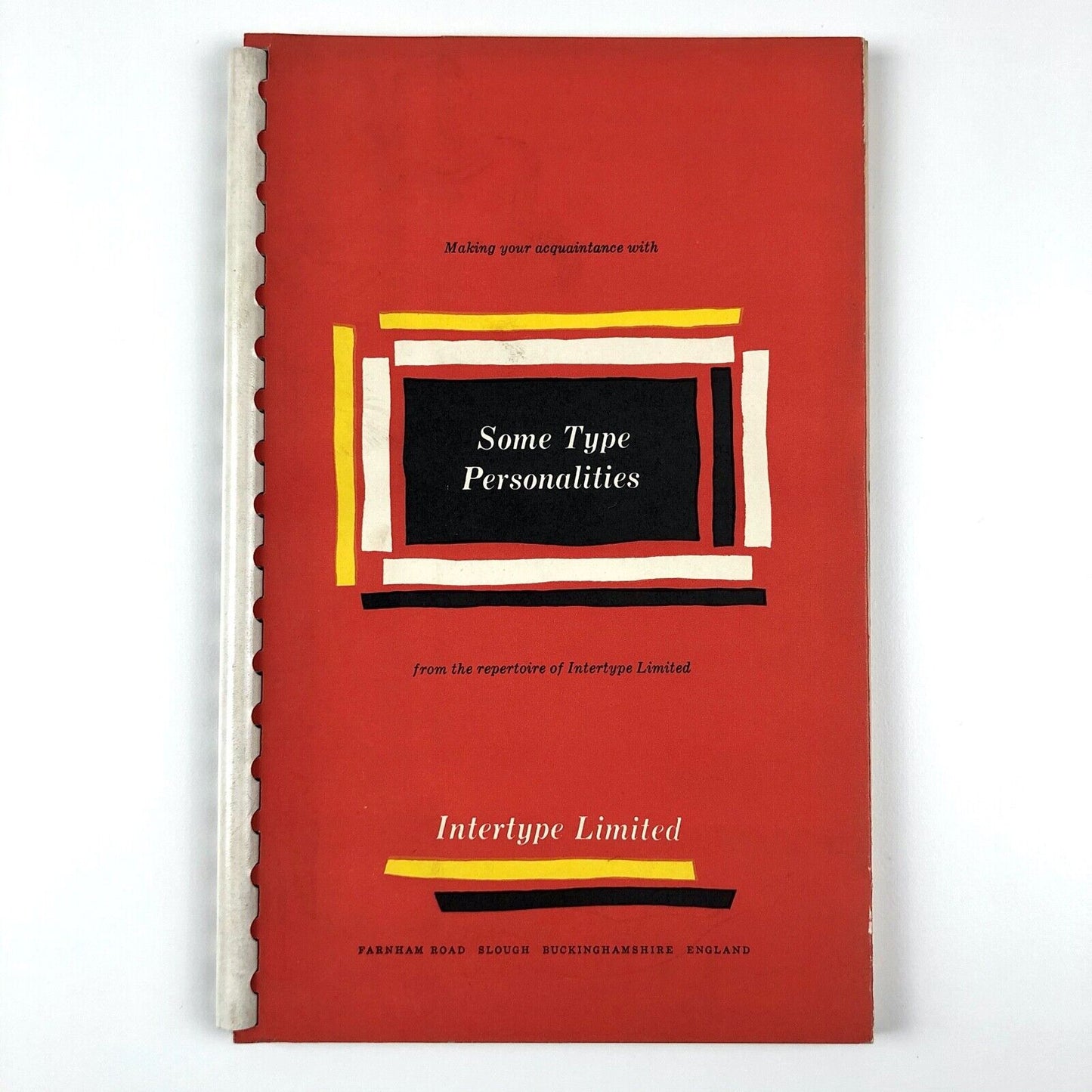 Some Type Personalities | Type specimen brochure, Intertype Limited Slough, 1962