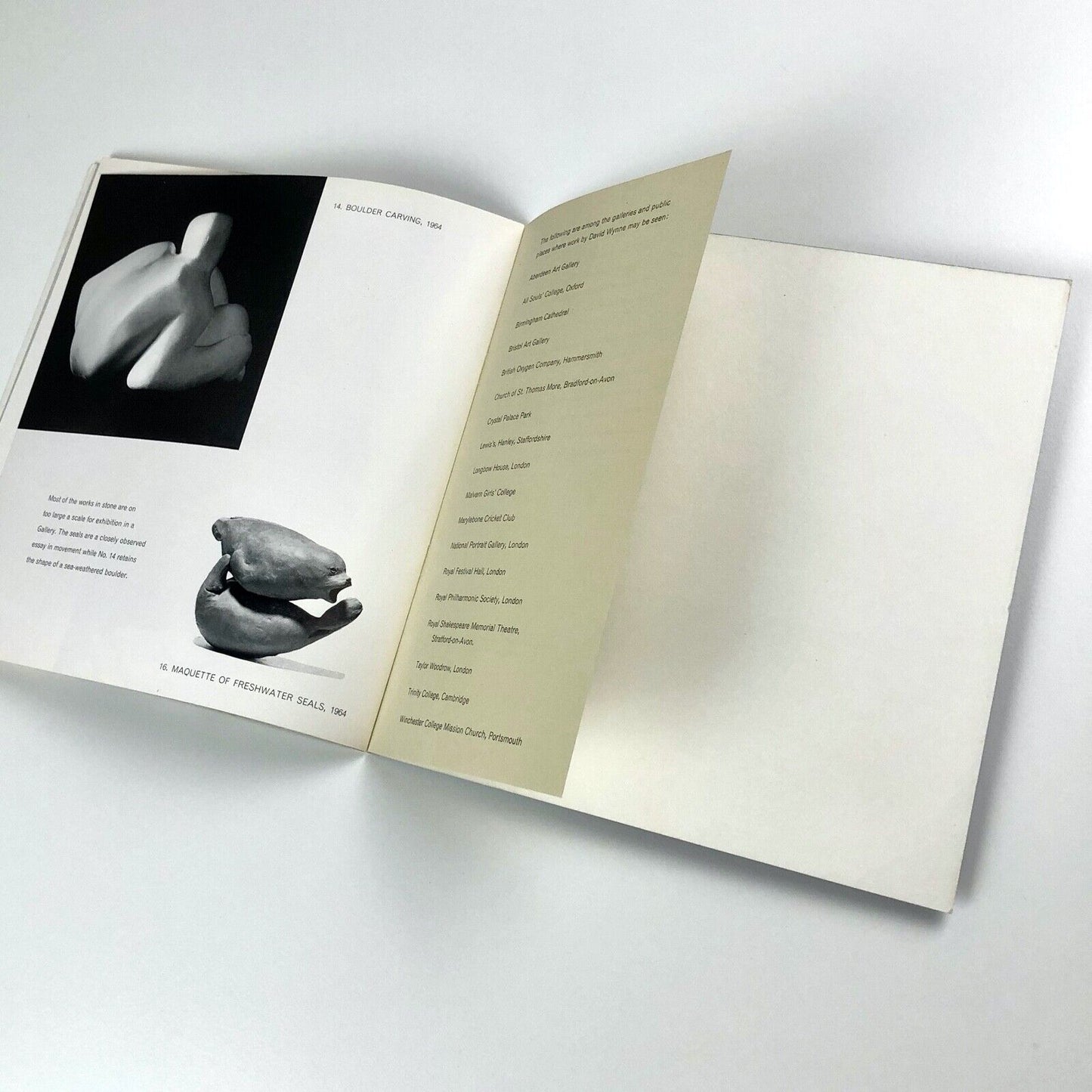 David Wynne: an Exhibition of New Sculpture | Arthur Tooth & Sons catalogue 1964