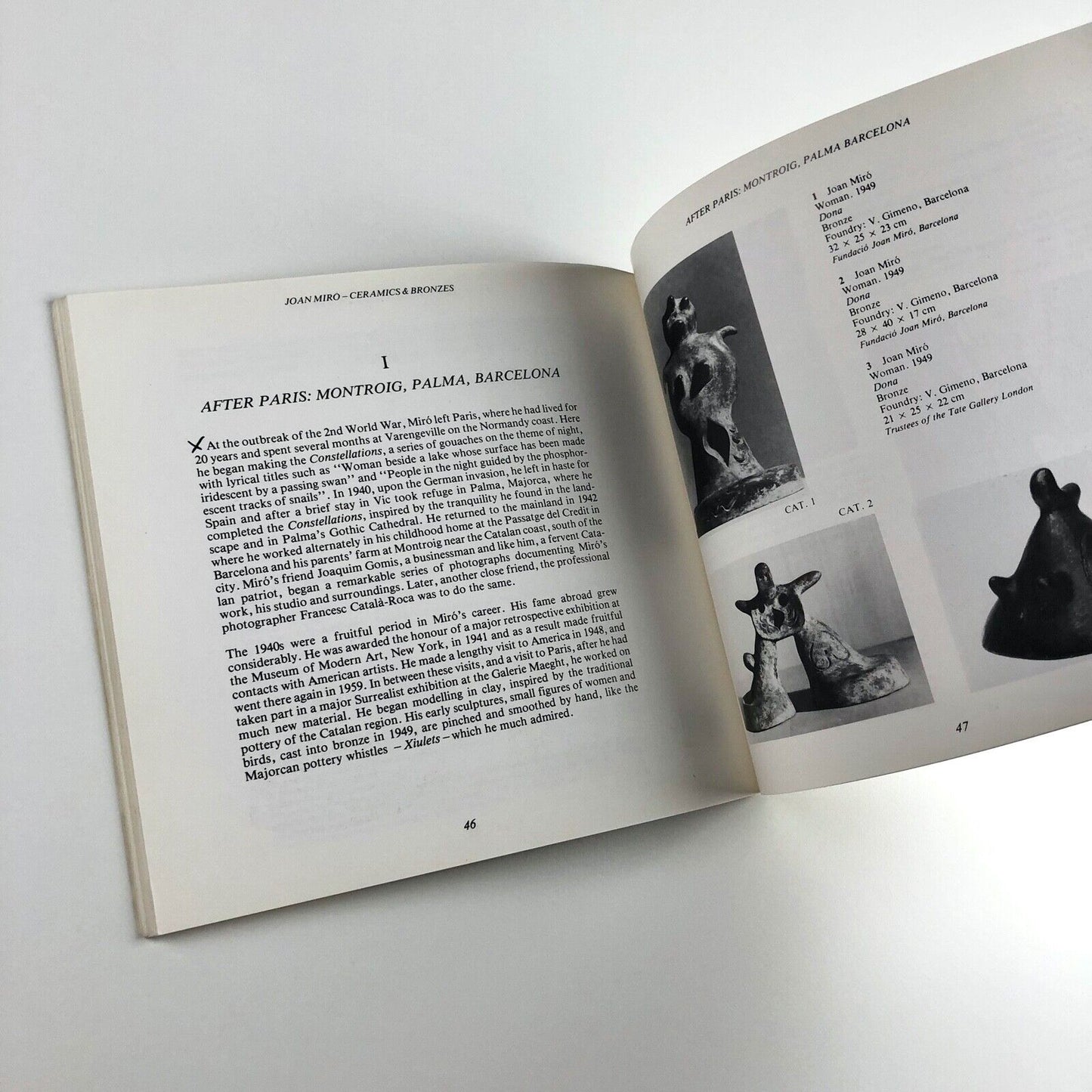The Touch of Dreams – Joan Miro – Ceramics & Bronzes | Sainsbury Centre for Visual Arts exhibition catalogue, 1985