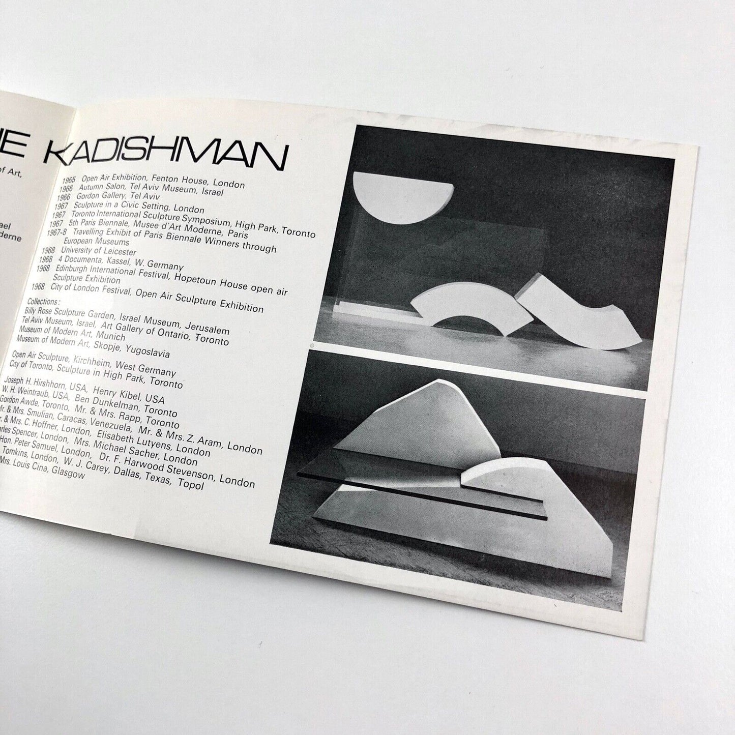 Leaflet Menashe Kadishman Sculpture | Edinburgh International Festival 1968 | Goldbergs in association with the Richard Demarco Gallery