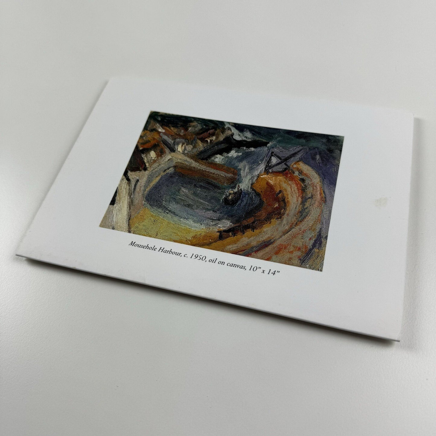 Folded card for A Different Kettle of Fish – paintings by Adrian Ryan | Penlee Gallery & Museum, 2002