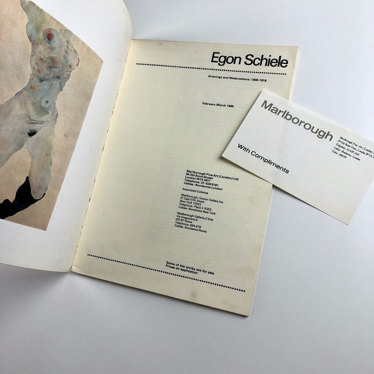 Egon Schiele – Drawings and Watercolours 1909–1918 | Marlborough Fine Art, 1969 | typography by Gordon House