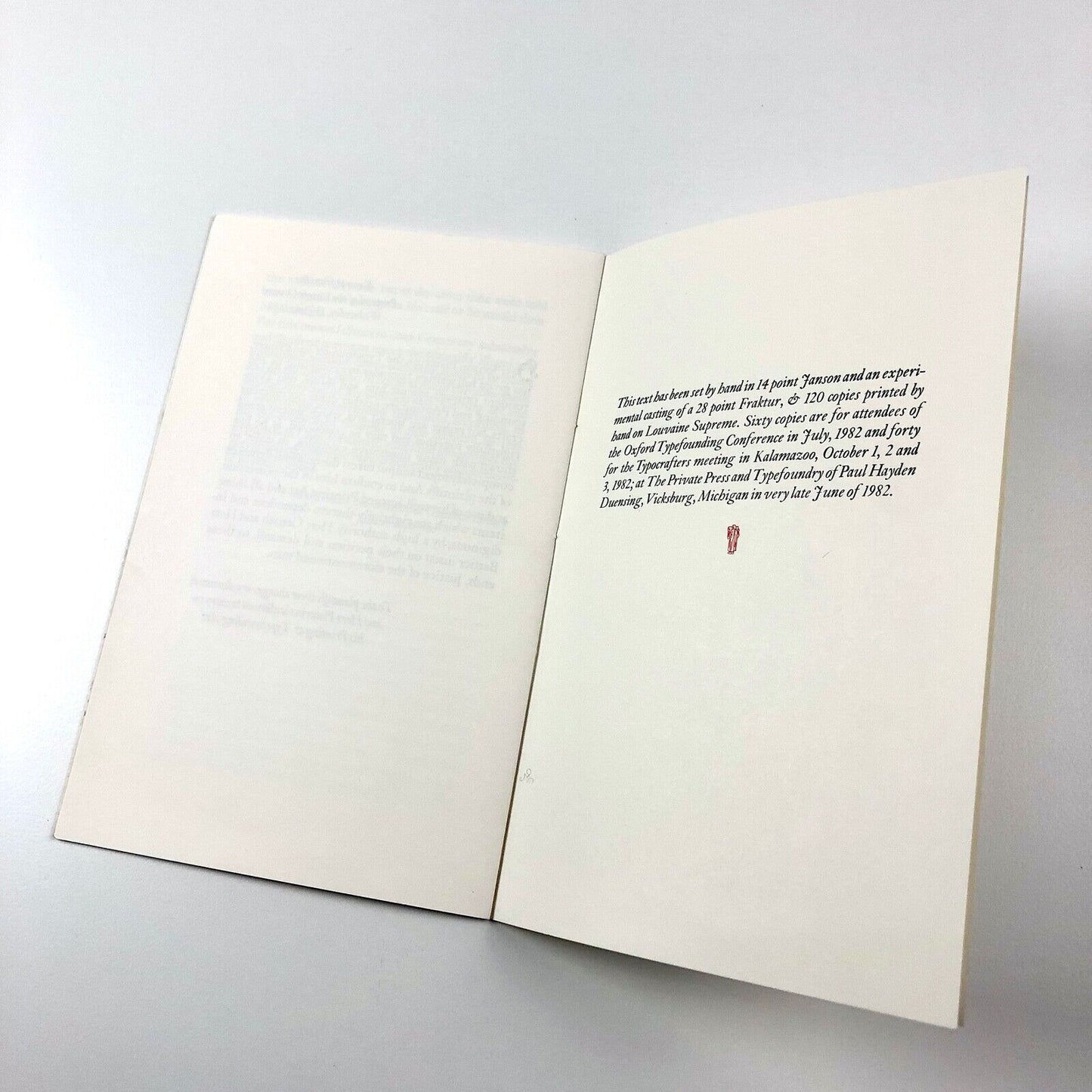 Proceedings of the Master Printers of Basel against Johann Pistorius. Before the Lower Council of that City during June, 1698 | Paul Hayden Duensing, Vicksburg, 1982