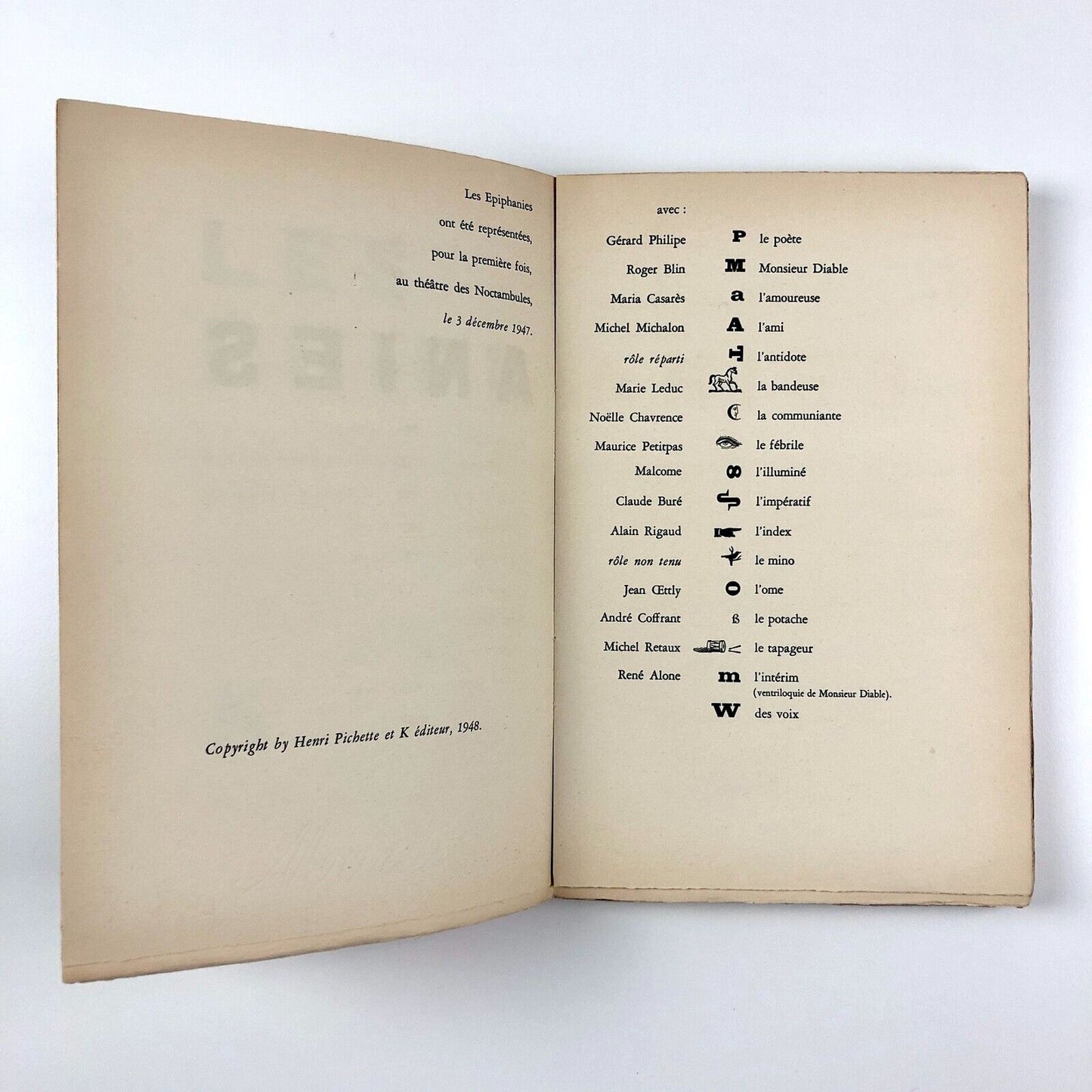 Les Épiphanies by Henri Pichette & related ephemera | André Coret | Noctambules