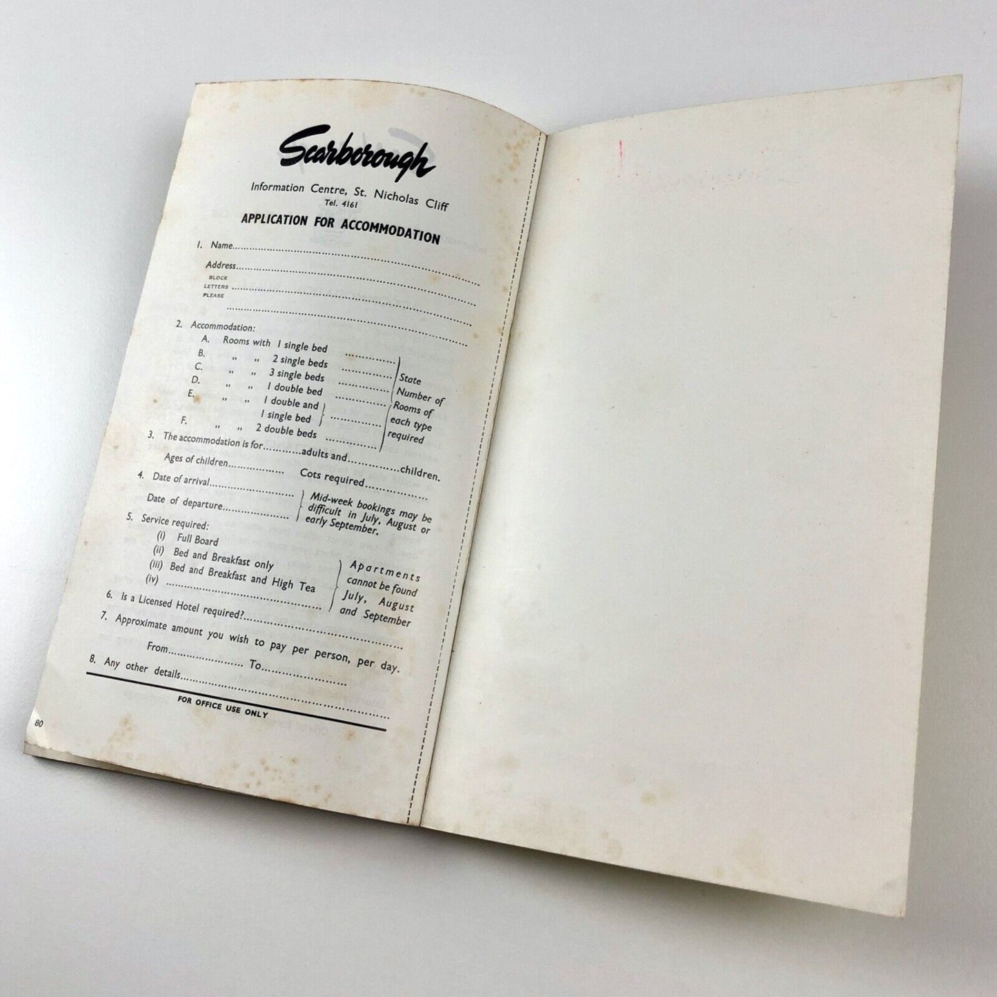 The Story of Scarborough tourism booklet | Introduction by Derrick Boothroyd, 1950s